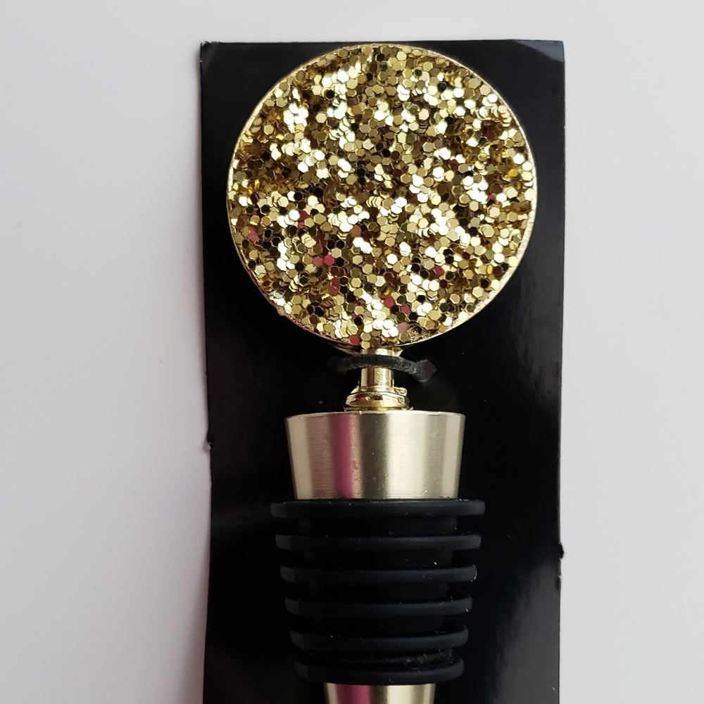 GLITTER GOLD WINE STOPPER